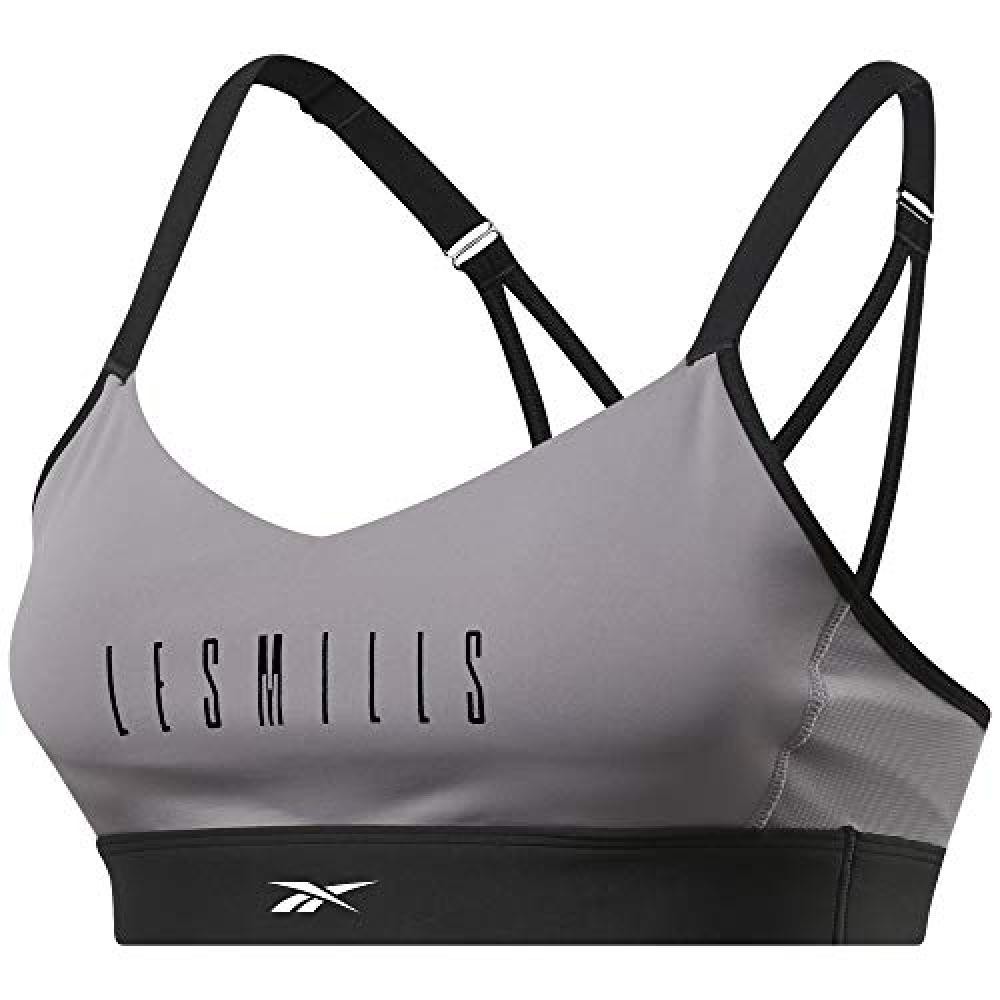 (TG. XXS) Reebok Lm Lux Strappy Bra, Reggiseno Sportivo Donna, Grigio (gragry),