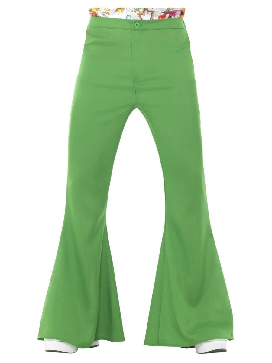 Smiffys Flared Trousers, Mens, Green (Size M)