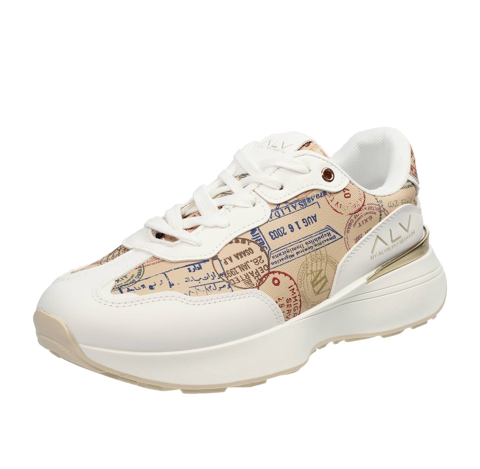 Alv By Alviero Martini Passport - Sneakers Con Suola Rialzata Beige - Taglia 38