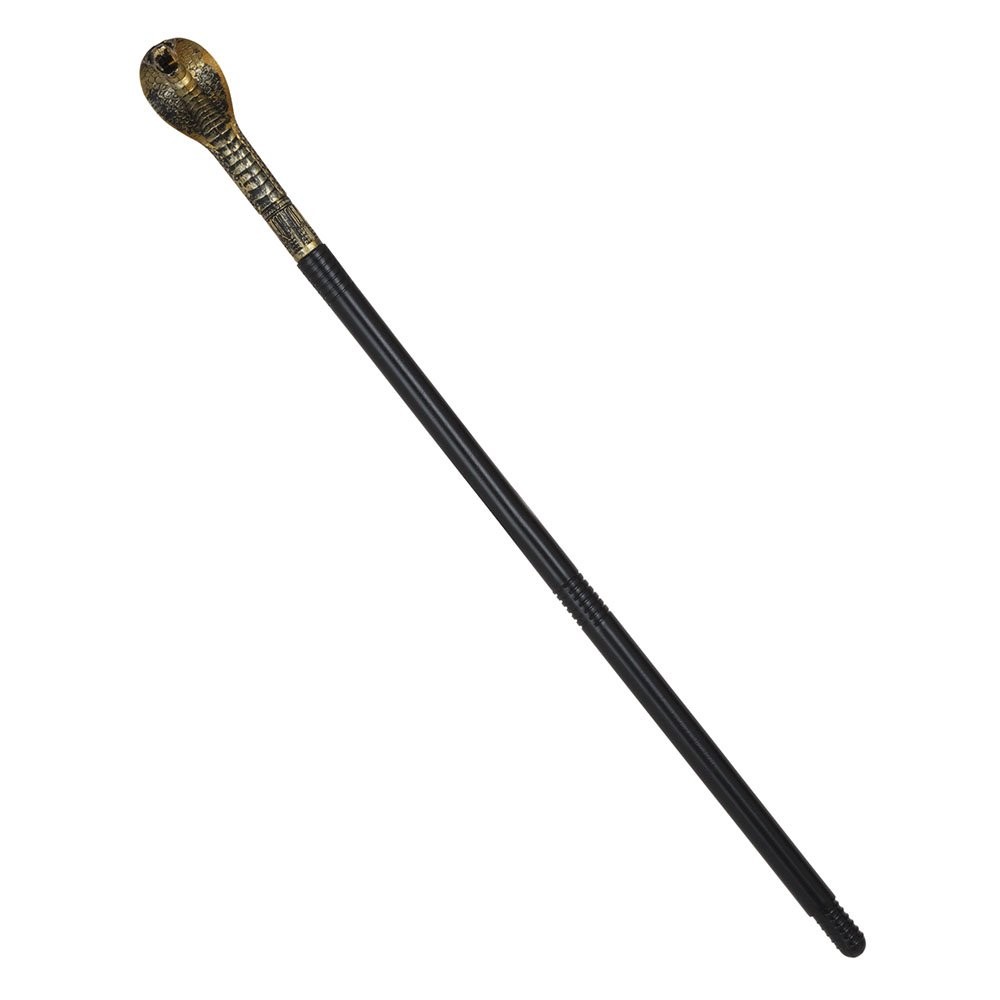 Bristol Novelty BA2152 Snake Cane for Fancy Dress, Mens, Black, One Size