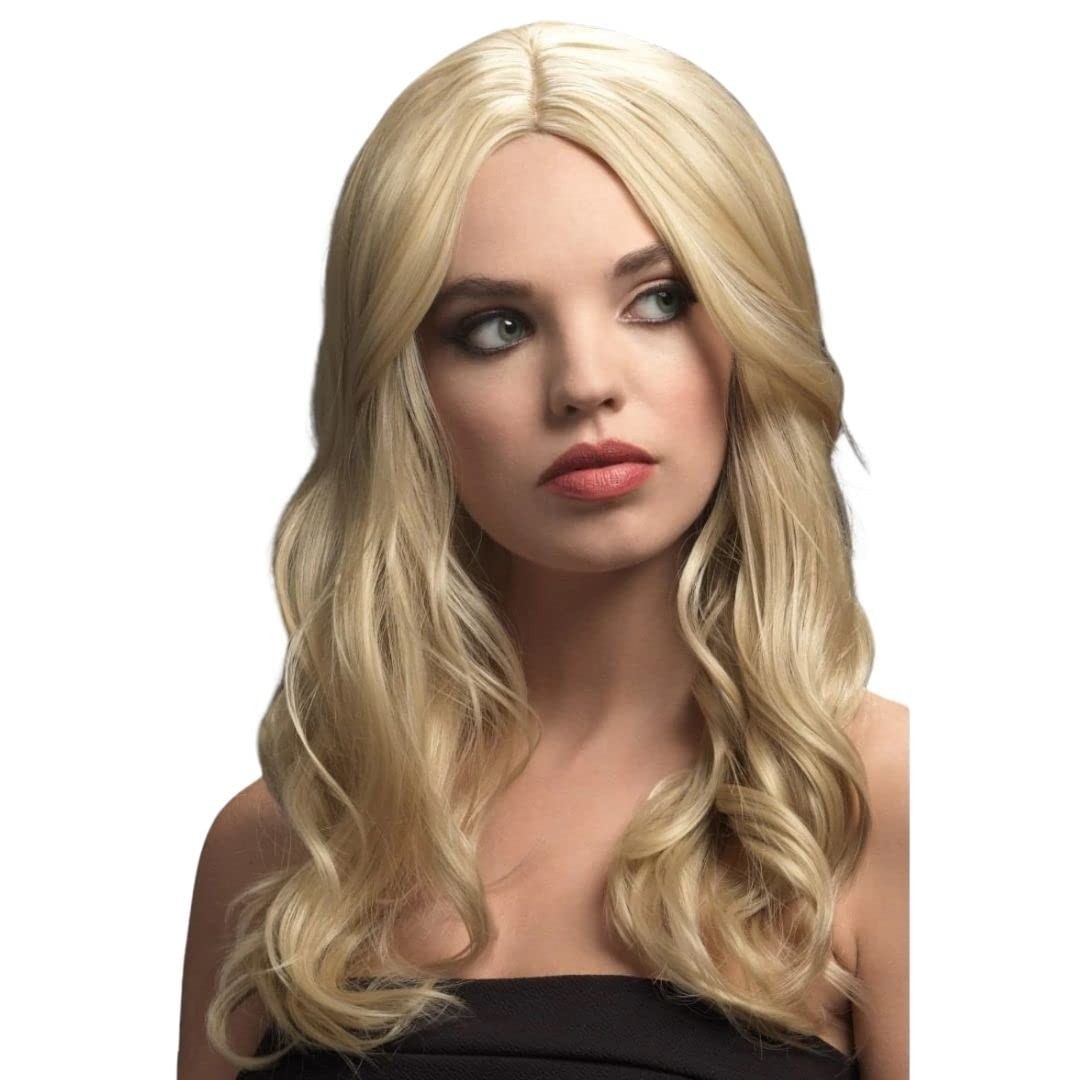 Smiffys Fever Khloe Wig, Dark Blonde