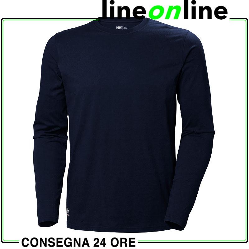 Maglietta da lavoro Helly Hansen Classic Longsleeve 79169-Blu-XXXL