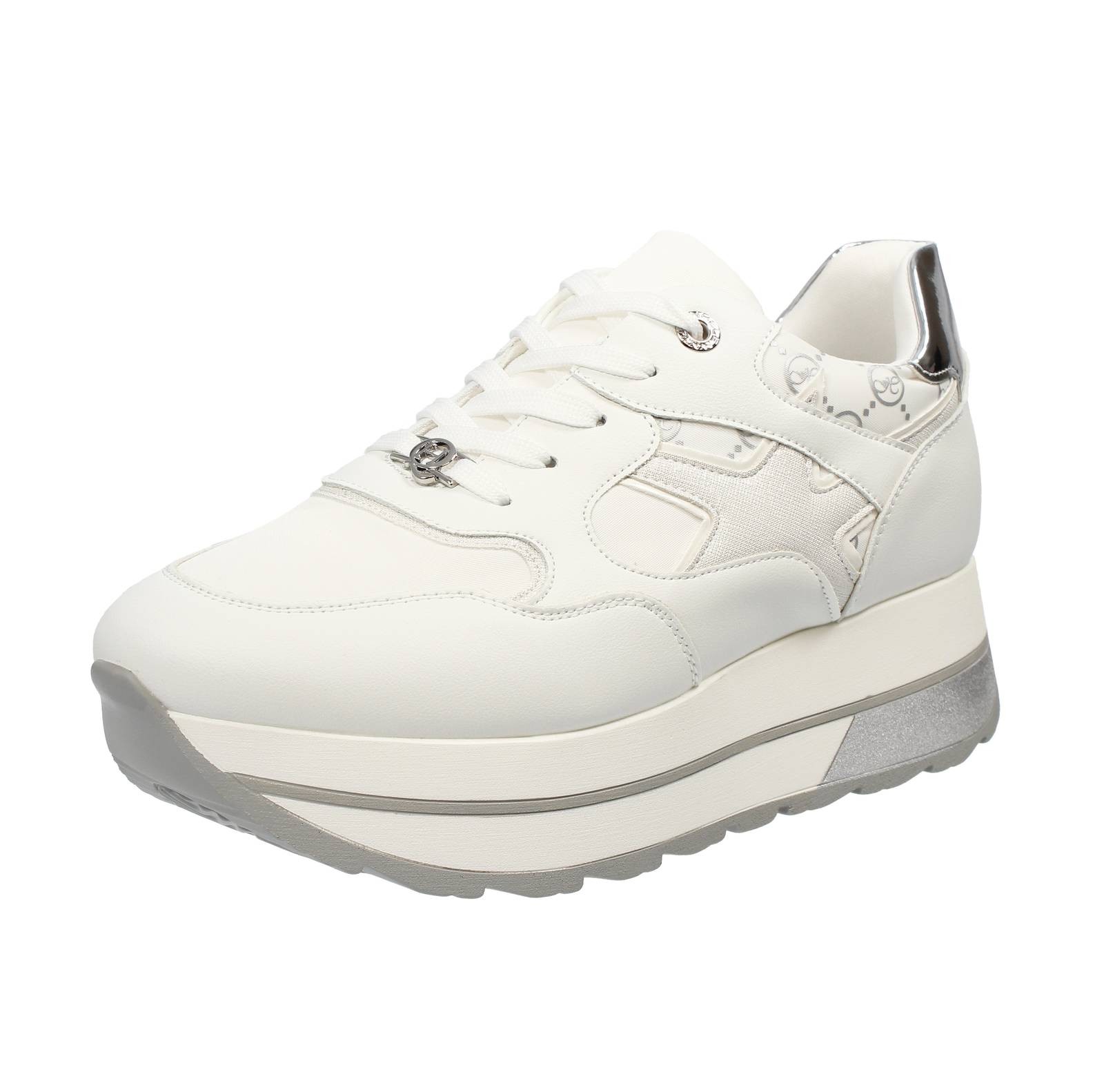Queen Helena Sneakers Con Zeppa Bianco - Taglia 37 [23.8cm] Scarpe Donna