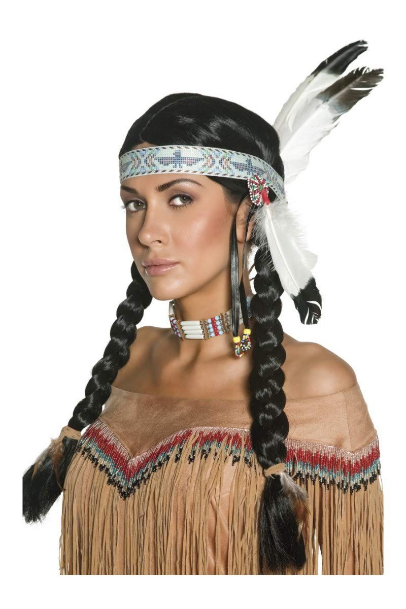 Smiffys Native American Inspired Wig, Black