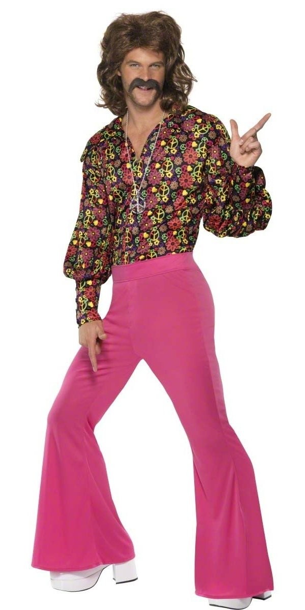 Smiffys 60s CND Slack Suit Costume, Pink (Size M)