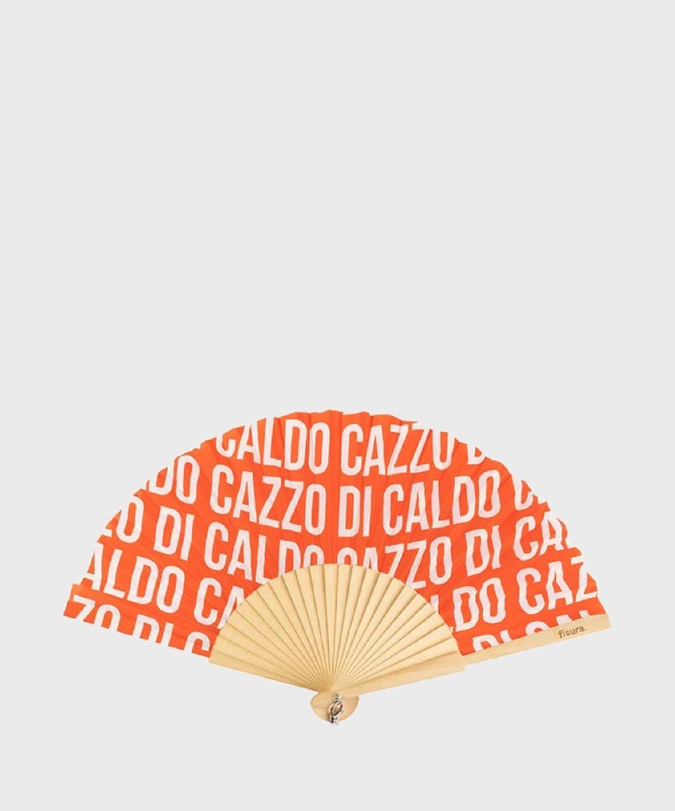 Fisura ventaglio CAZZO DI CALDO multi scritta rosso AHT2410165