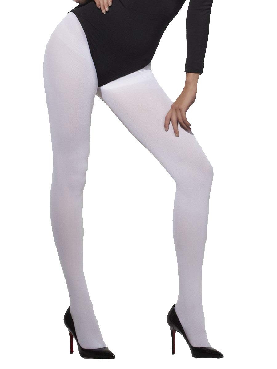 Smiffys Opaque Tights, White