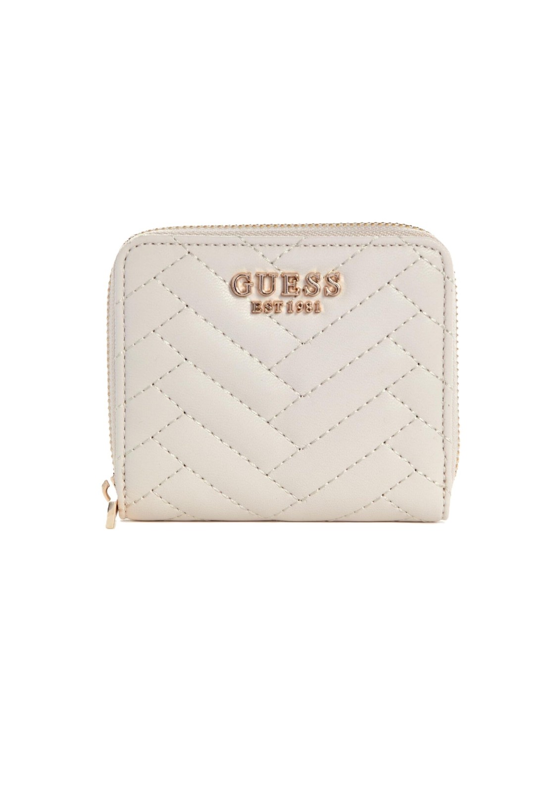 Portafoglio Guess anning slg mini zip around matelassè QG9508137 stone