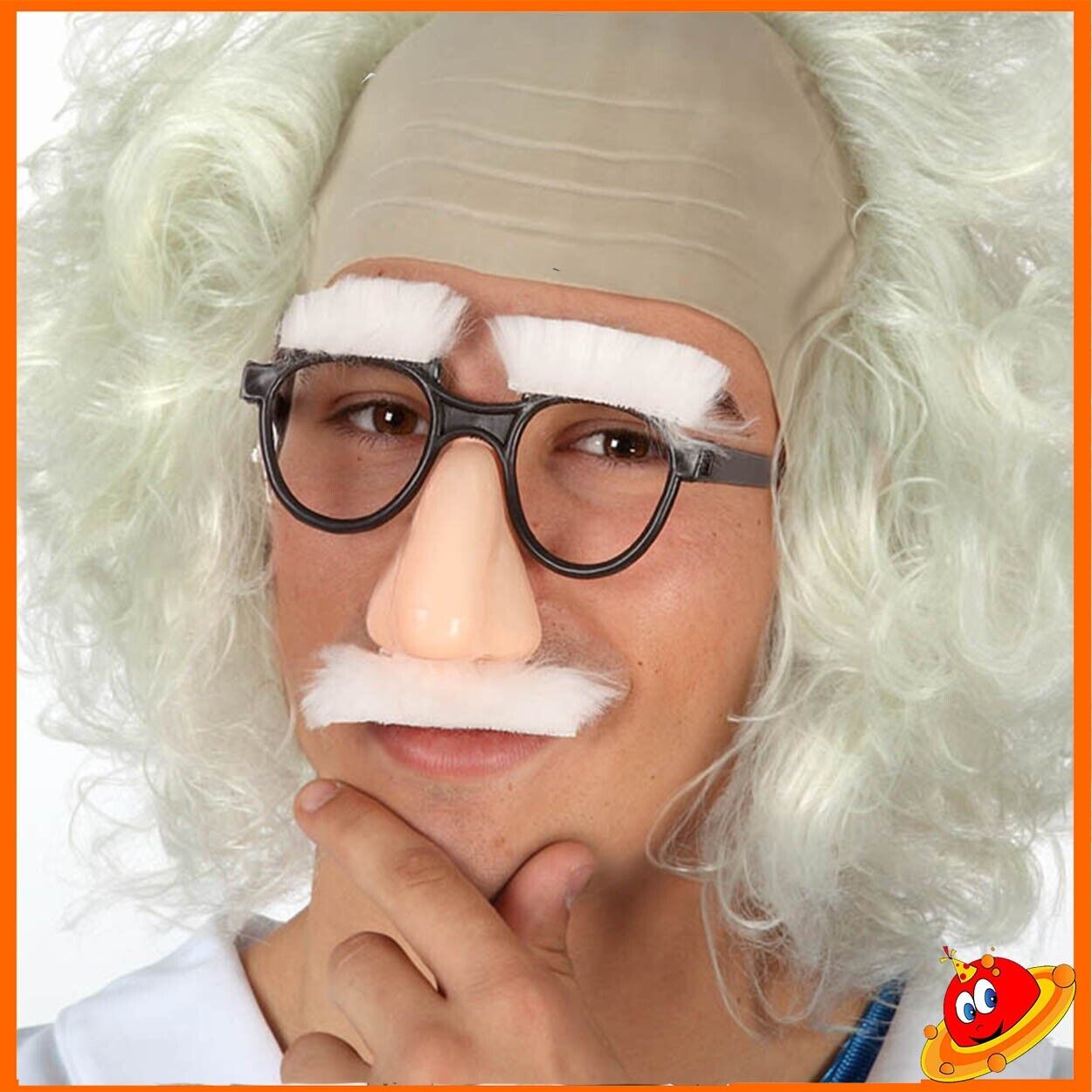 Occhiali Albert Einstein con nasone e baffi