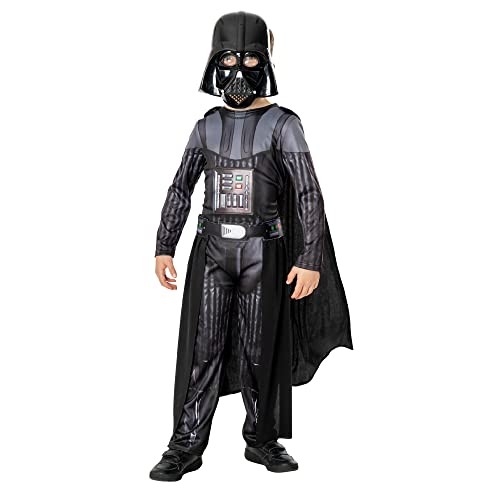 Rubies Costume Darth Vader Deluxe per bambino e bambina, Tuta stampata con masch