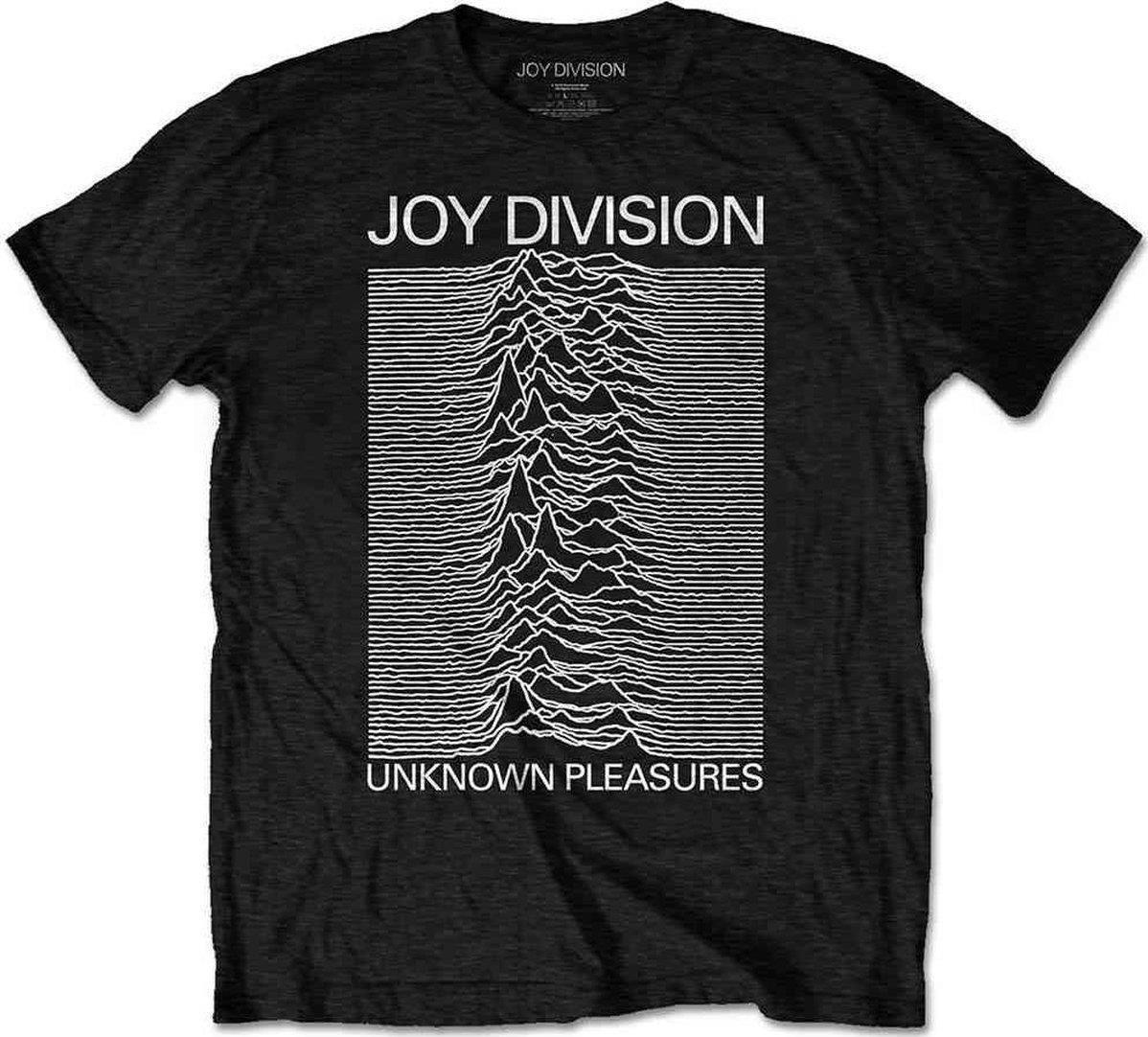 Abbigliamento Joy Division: Rock Off - Unknown Pleasures White On Black (T-Shirt