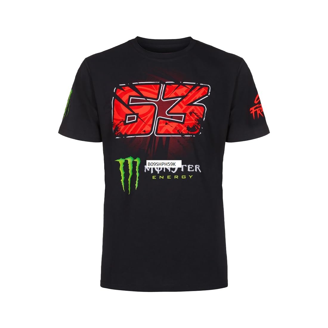 T-Shirt Pecco Bagnaia 63 Monster Nero Uomo Taglia S Ufficiale MotoGP