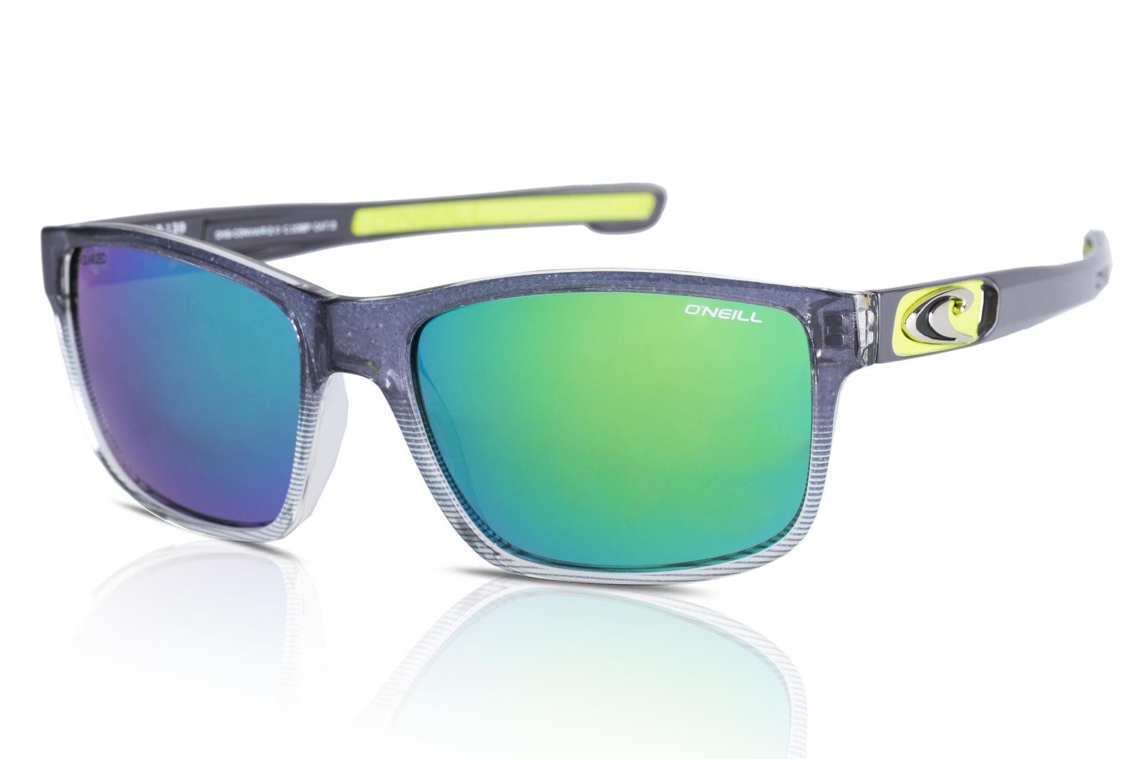 O'Neill Sole Polarizzate Convair 2.0 108P Opaco Grigio/Verde Lime Specchio