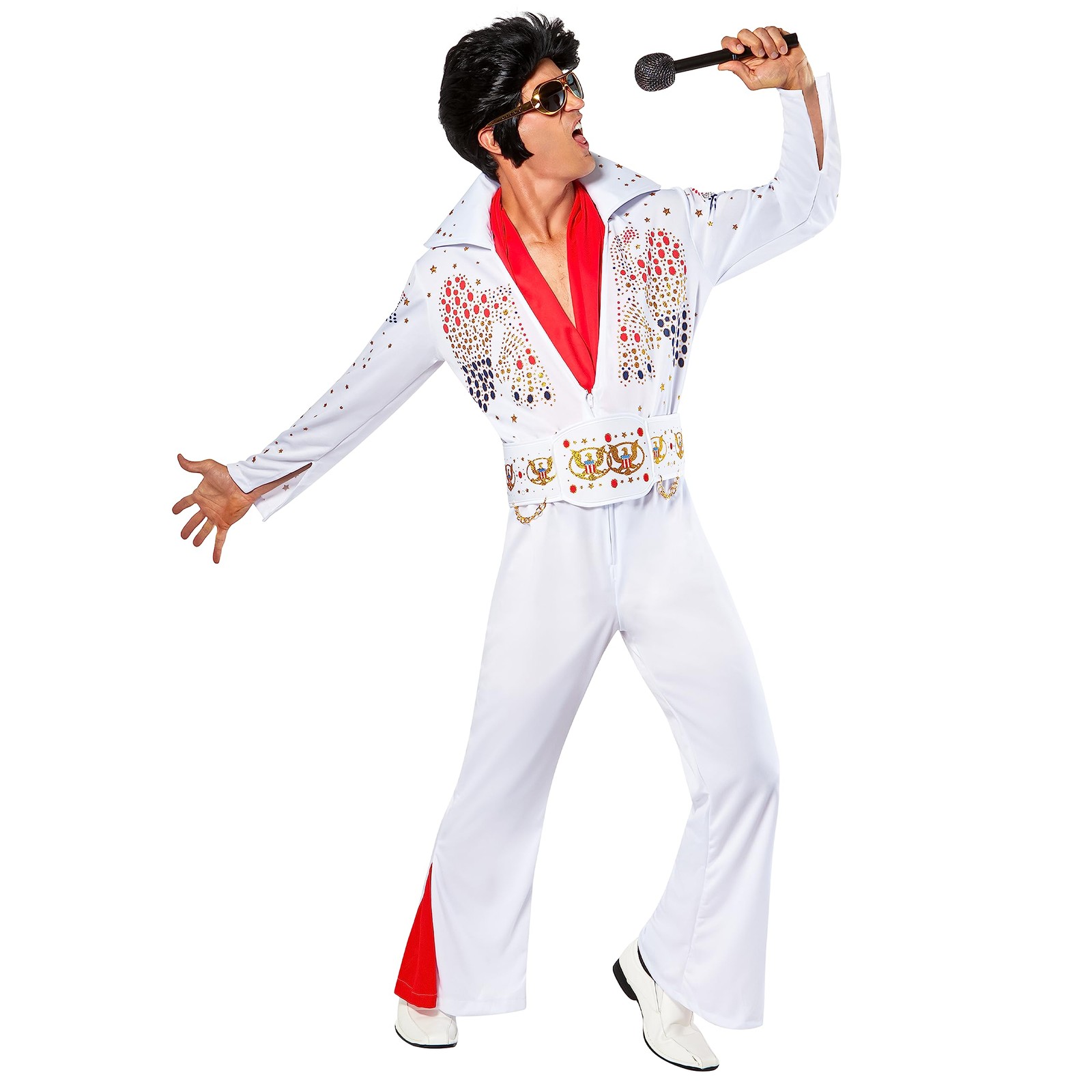 Men's Deluxe Elvis Presley Costume XL White