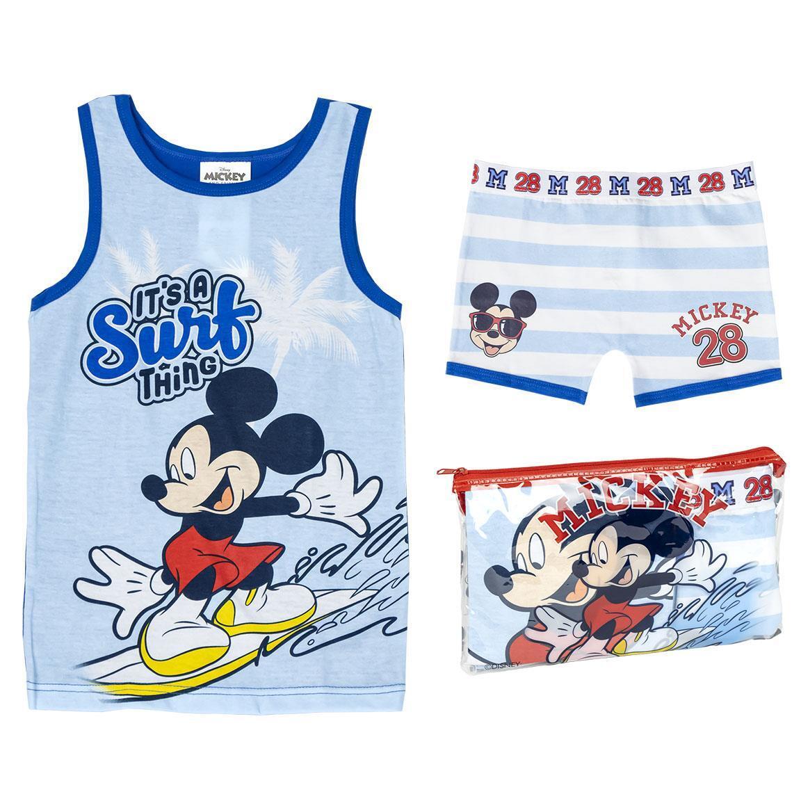 Bracciali Pyjamas Single Jersey Maglietta Mickey Mouse BLU - 3 Anni | MASCHIO