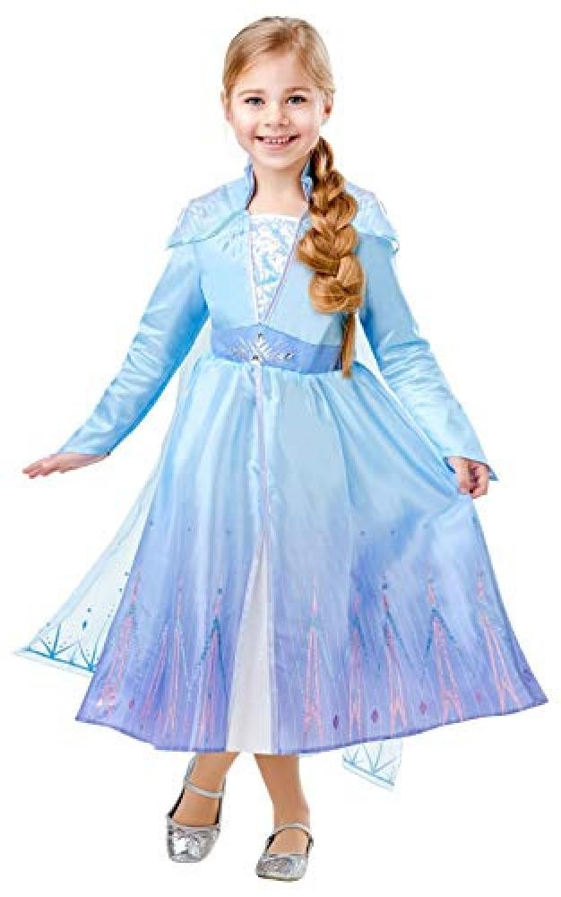 (TG. XL) Rubie's- Disfraz Elsa Travel Frozen2 Deluxe Costume, Multicolore, XL, 3