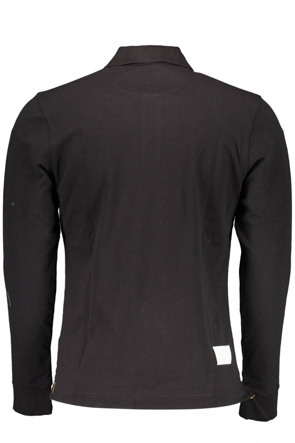 La Martina Abbigliamento Uomo Polo maniche lunghe Nero L Regular Fit, 2 Bottoni,