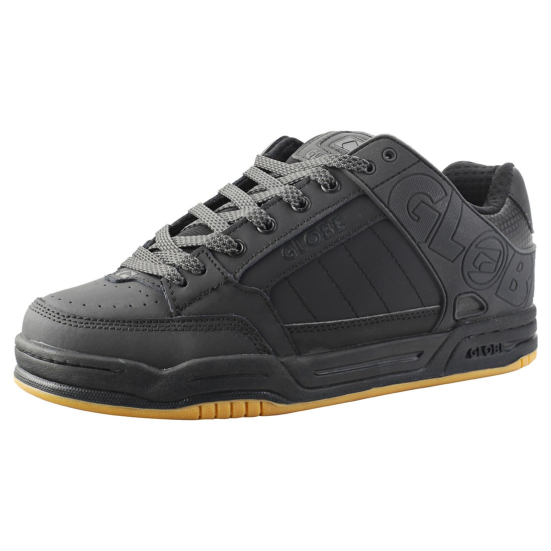 Globe Tilt Uomo - Sneakers da Skate in Pelle e Sint. Nero Gum - 45 EU