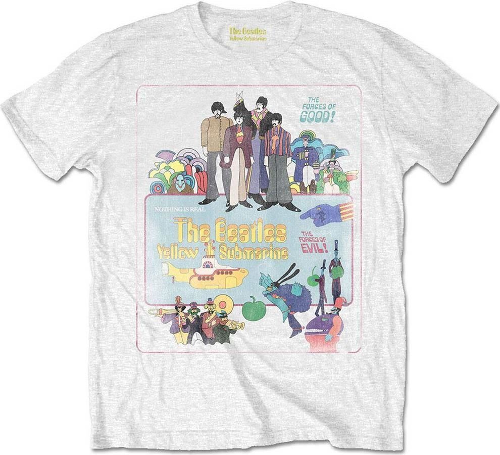 Abbigliamento Beatles (The): Rock Off - Yellow Submarine Vintage Movie Poster (T