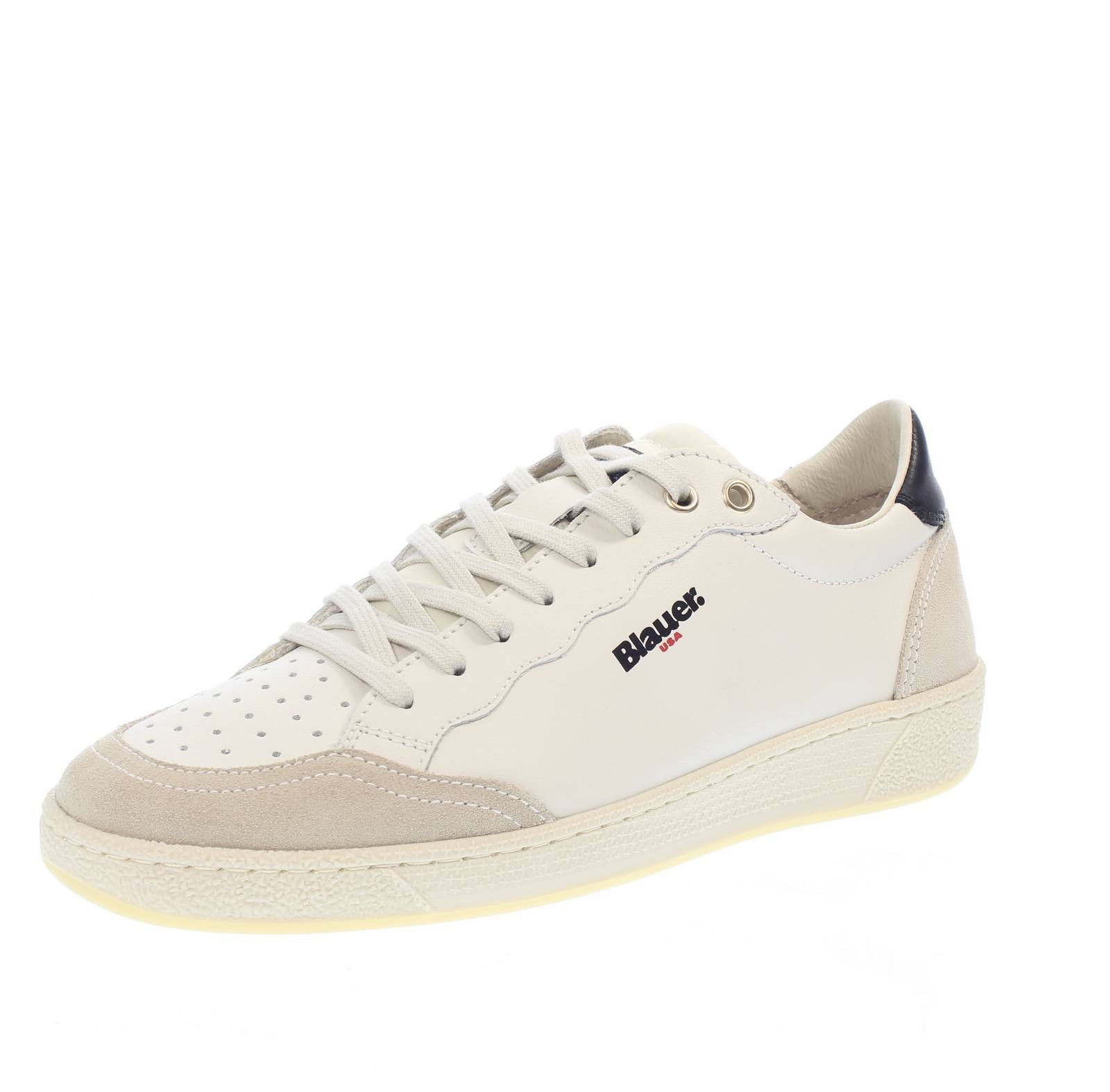 Blauer Murray - Sneakers Basse In Pelle Bianco - Taglia 40 [25.7cm] Scarpe Uomo