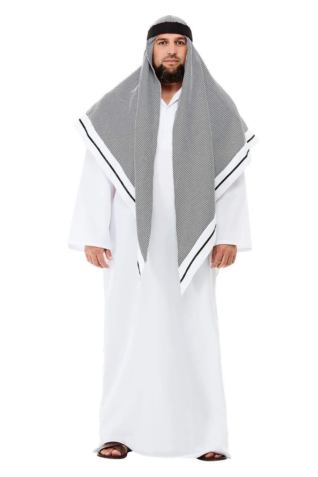 Smiffys Deluxe Fake Sheikh Costume, White (Size XL)