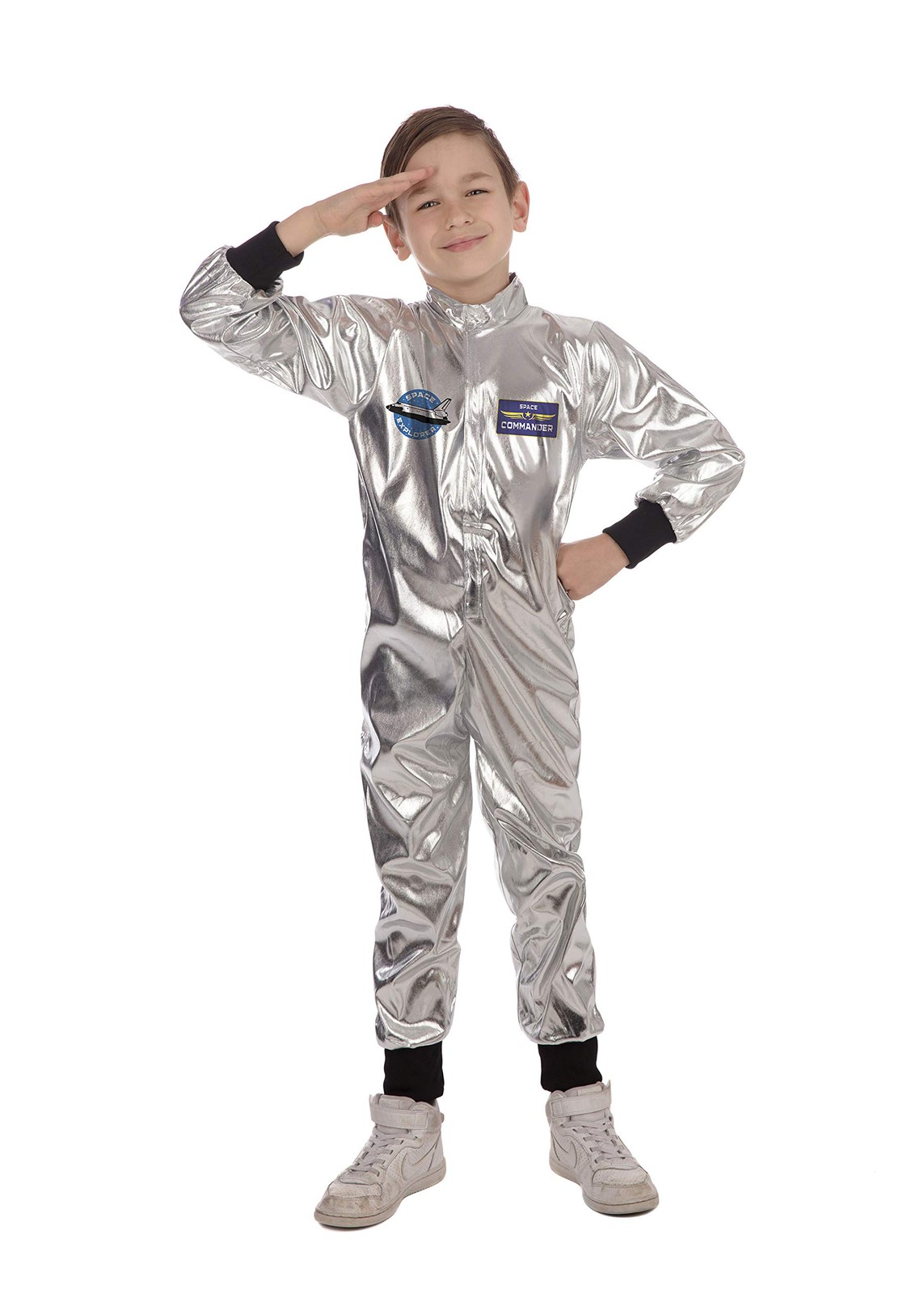 Bristol Novelty Kids Astronaut Costume, Silver, 6-8 Years