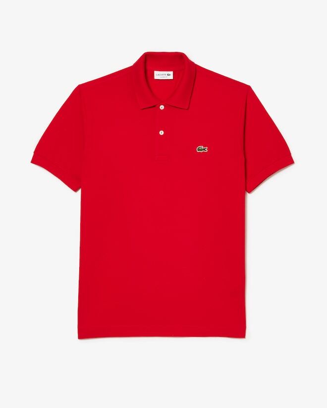 Lacoste Polo Uomo L1212 Rossa Taglia 4XL Cotone Piqué Logo Ricamato