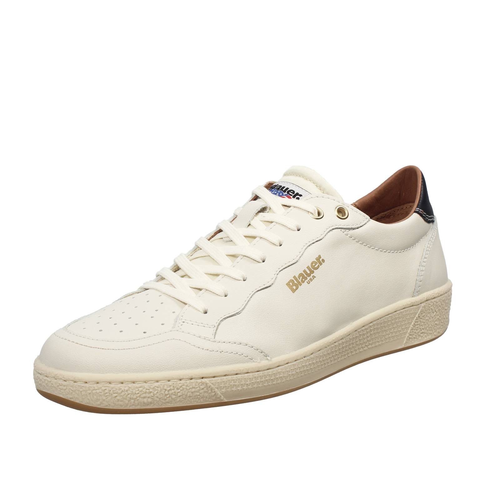 Blauer Olympia - Sneakers Basse In Pelle Bianco - Taglia 39 [25cm] Scarpe Donna