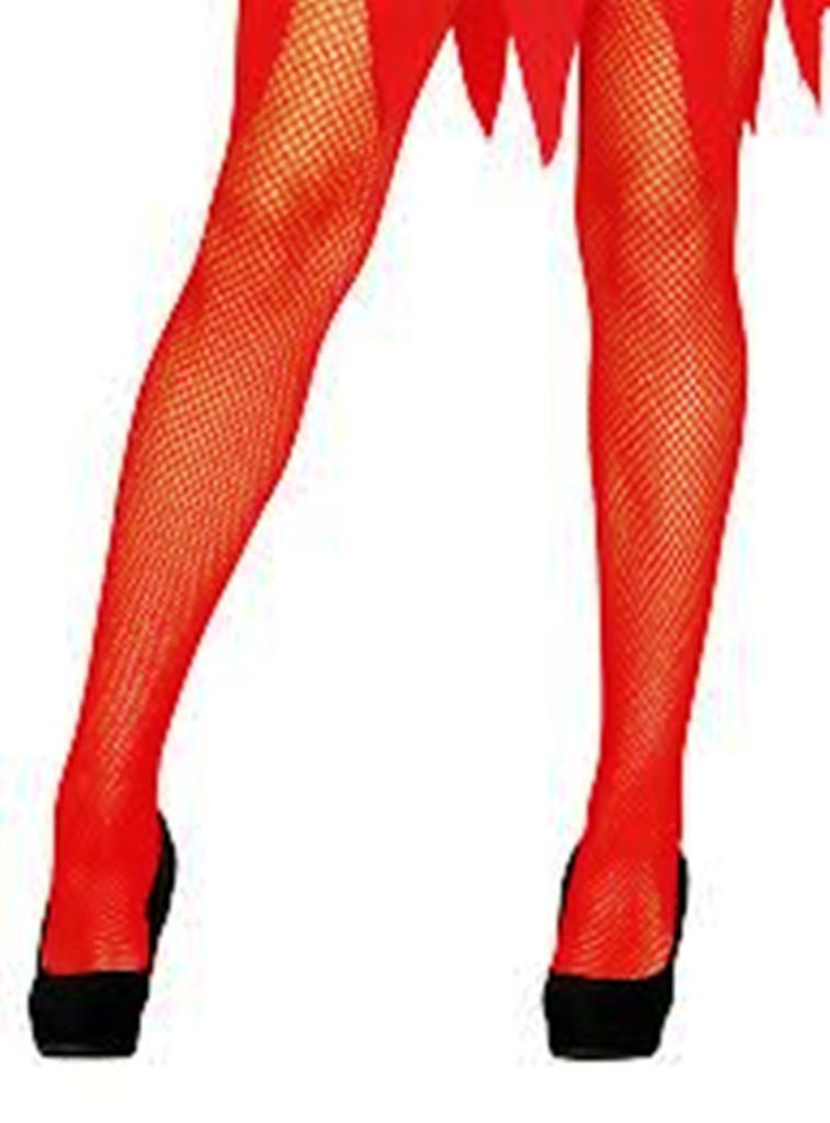 CARNEVALE HALLOWEEN CALZE COLLANT RETE ROSSE FISHNET PANTYHOSE RED 16026 GUIRCA
