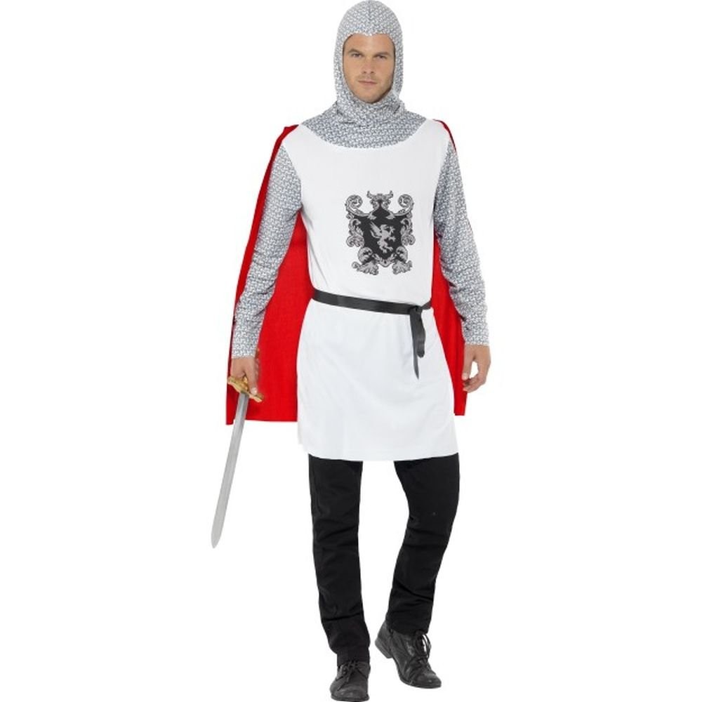 Smiffys Knight Costume, Economy, White (Size M)