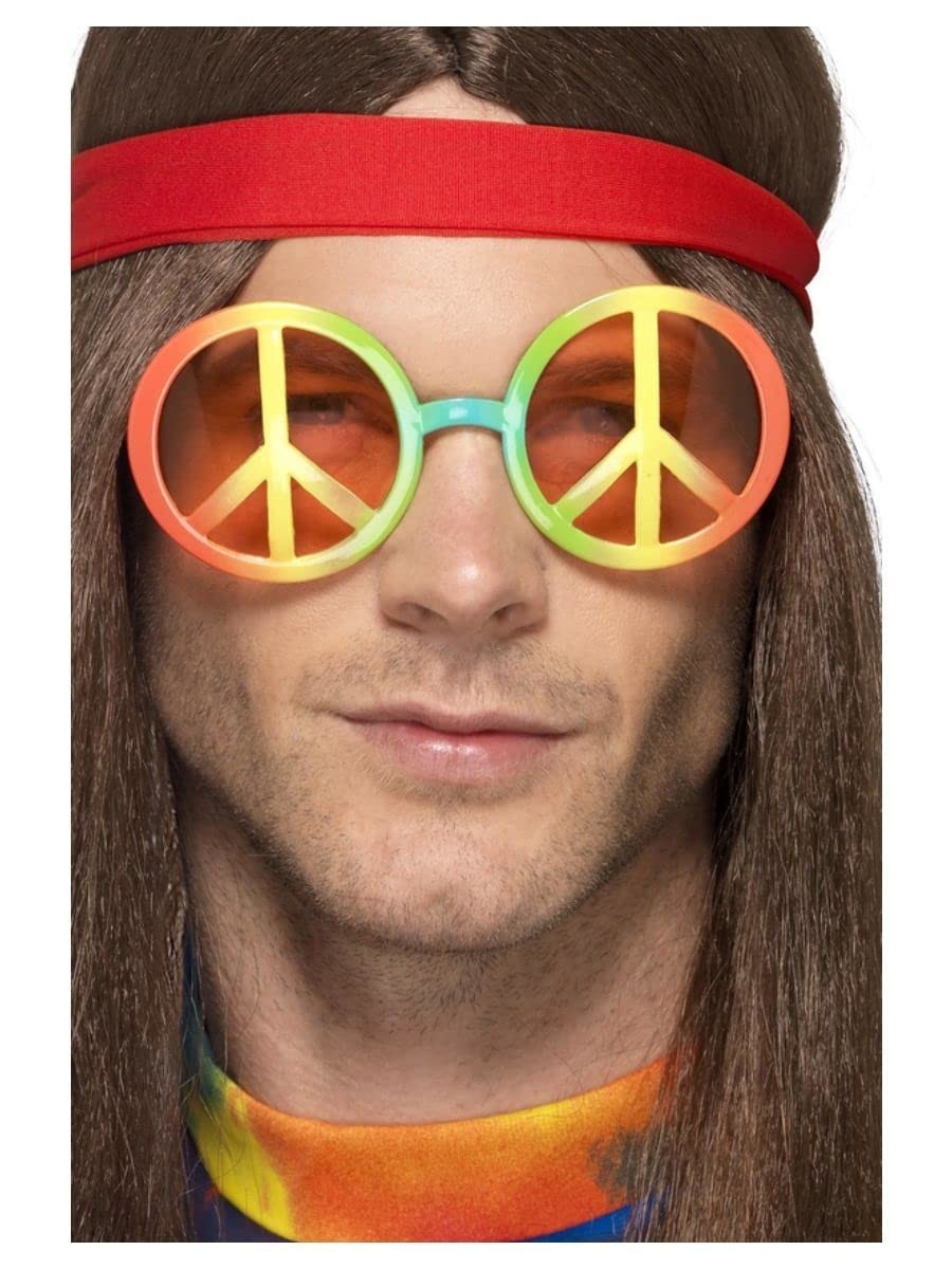 Smiffys Hippie Specs, Multi-Coloured