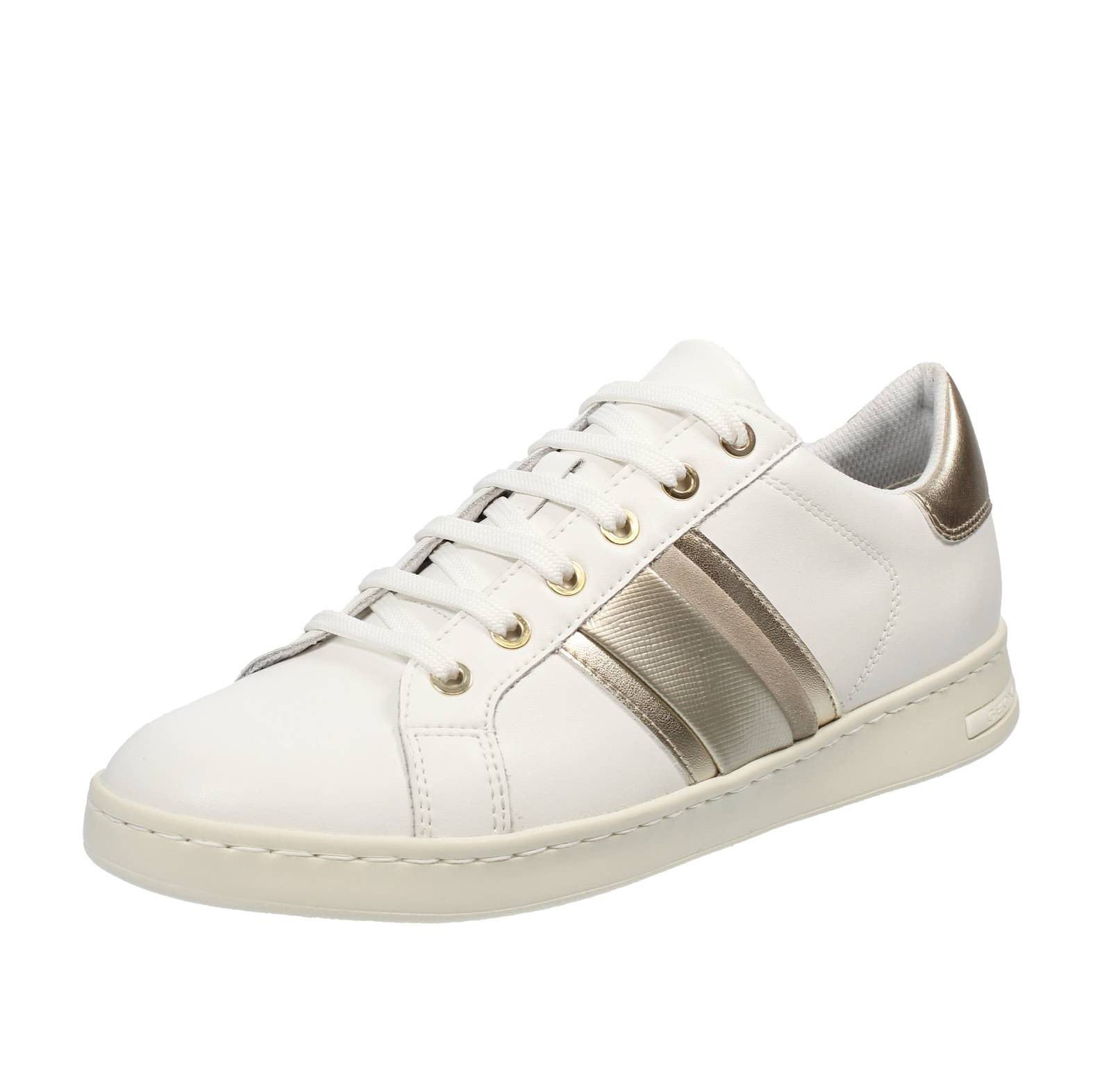 Geox Jaysen - Sneakers In Pelle Bianco - Taglia 41 [26.5cm] Scarpe Donna