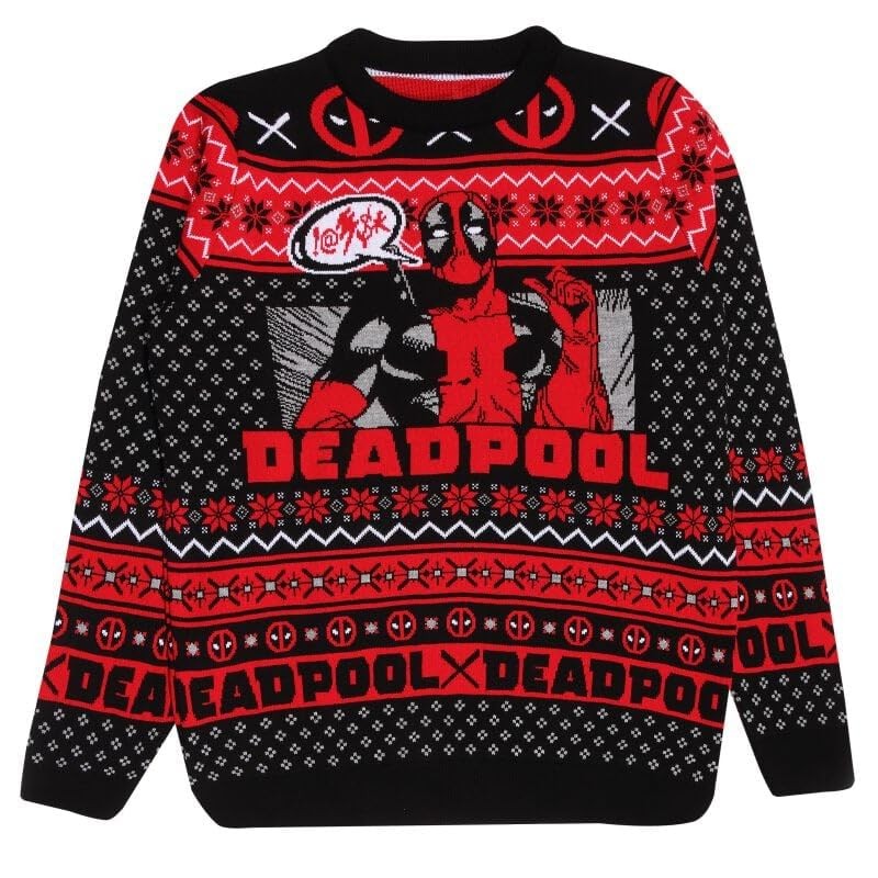Deadpool Show off Uomo Christmas Jumper Multicolore Regular S Multicolore