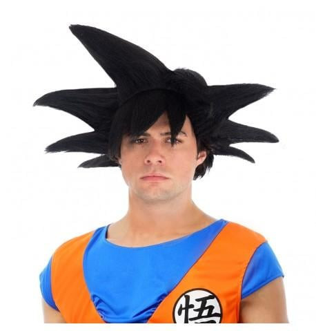 Parrucca nera Goku Sayan Dragon Ball Z cosplay uomo