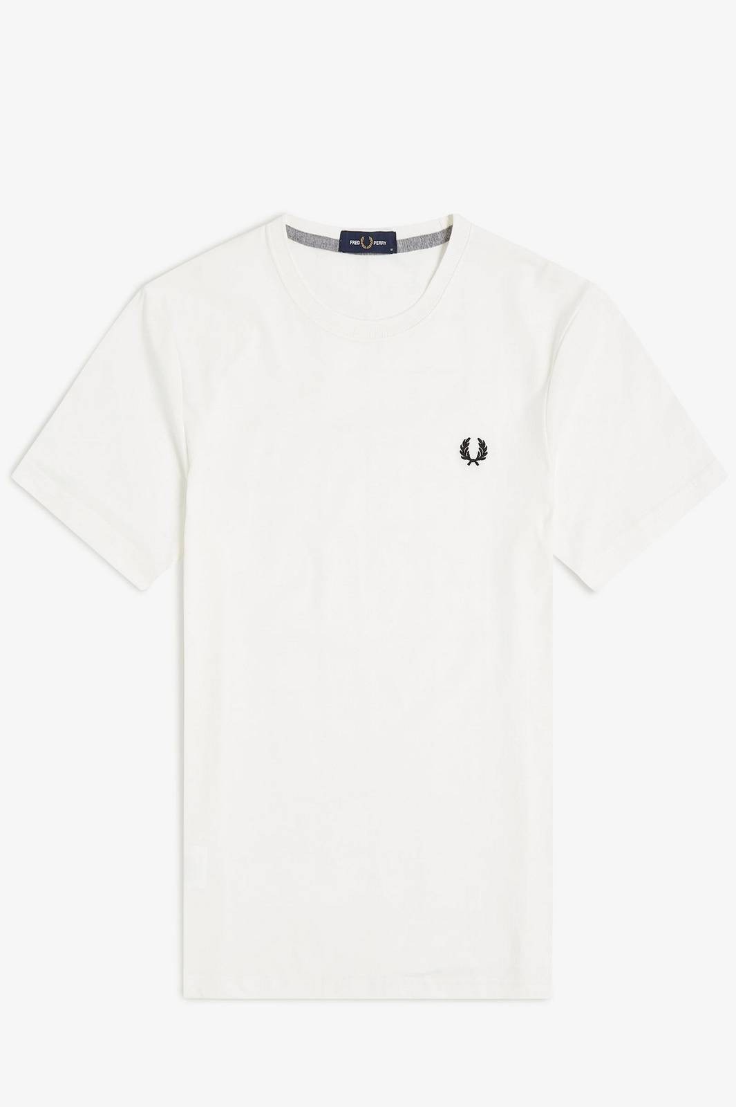 Fred Perry T-shirt Girocollo Bianco - Taglia M Abbigliamento Uomo T-shirts