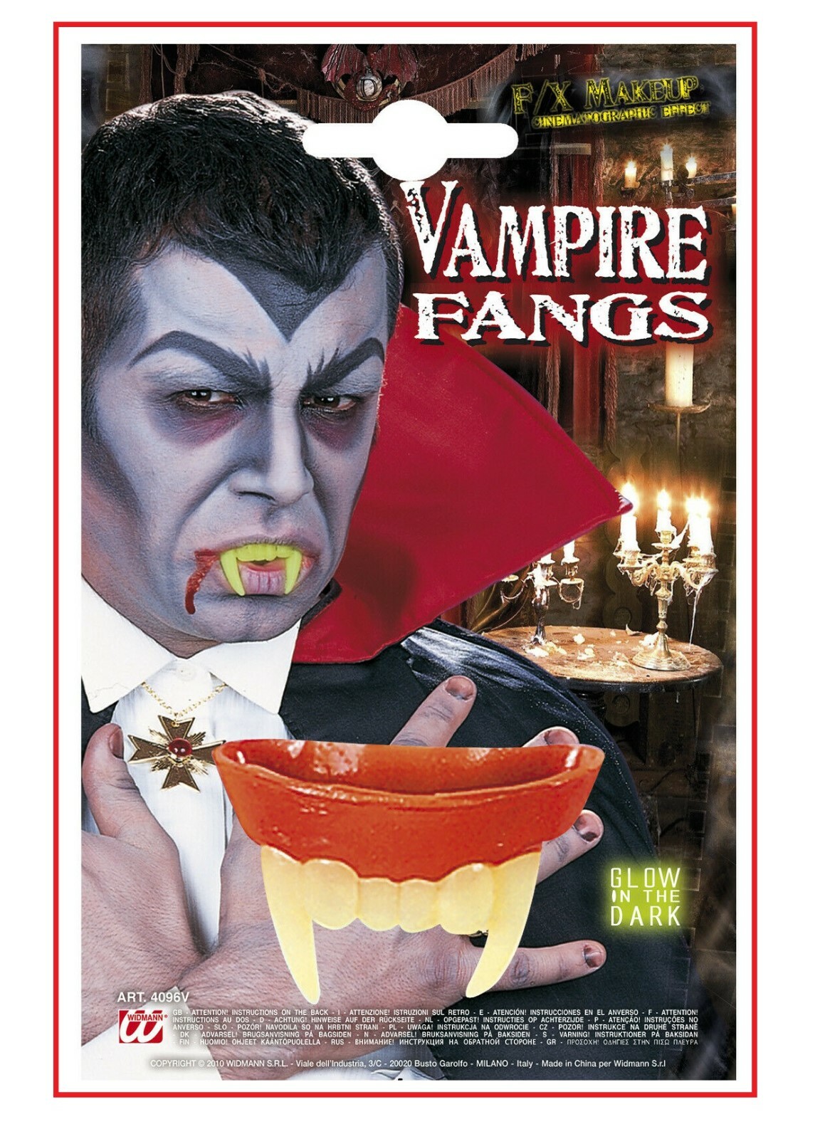 DENTIERA VAMPIRO FLUORESCENTE WIDMANN ART. 4096V