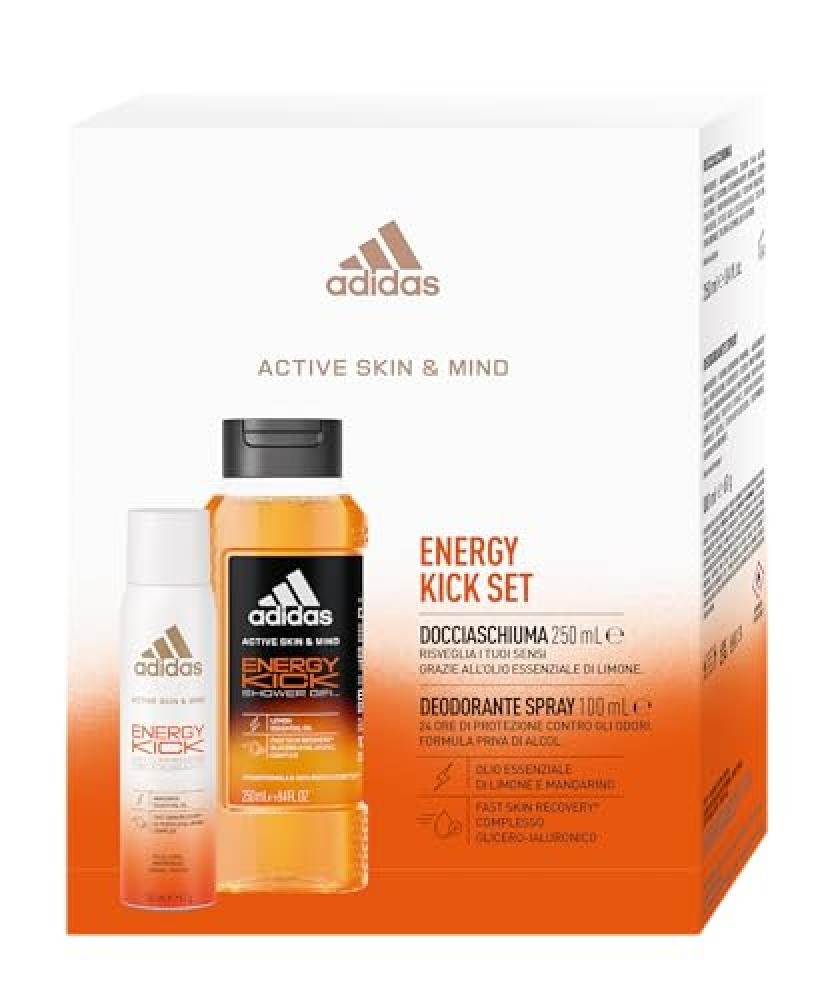 Adidas Active Skin & Mind, Confezione Regalo Energy Kick Set Gel Doccia Energy K