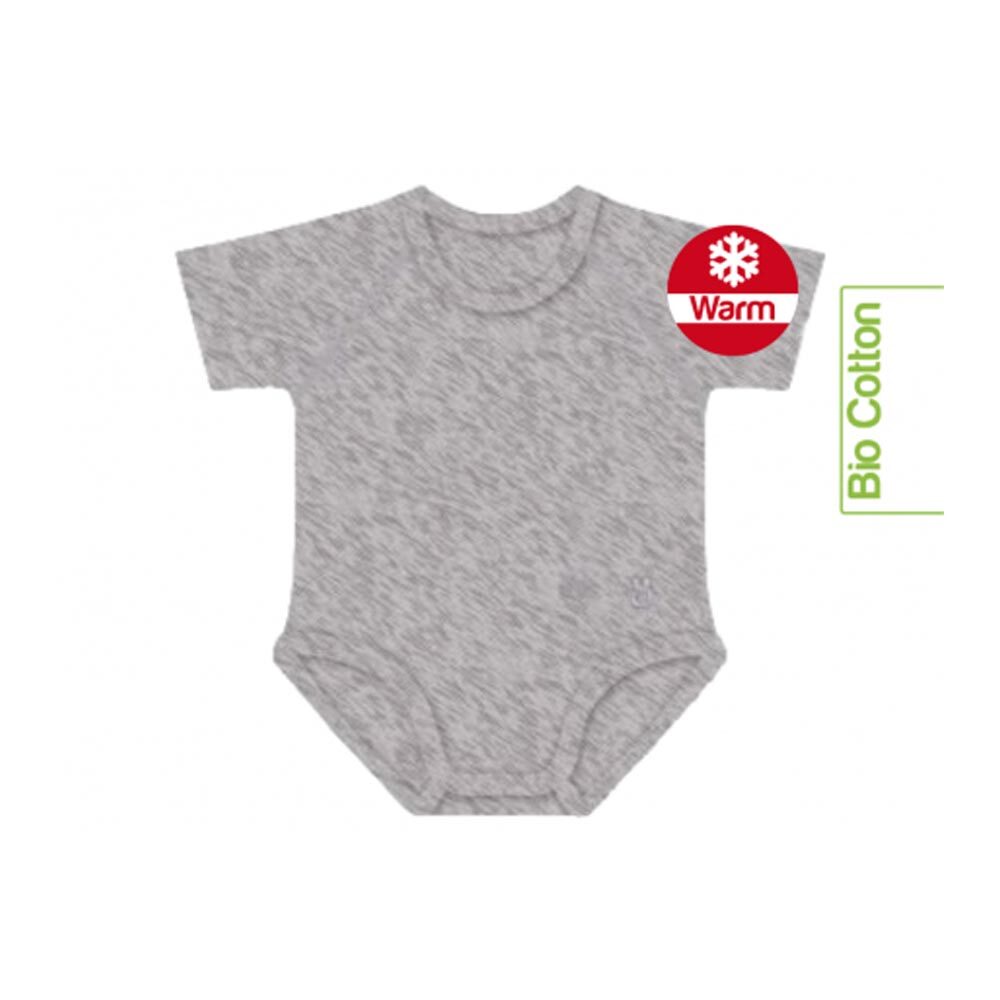 J Bimbi Warm - Melange Body Neonato 0-36 Mesi Grigio, 1 body