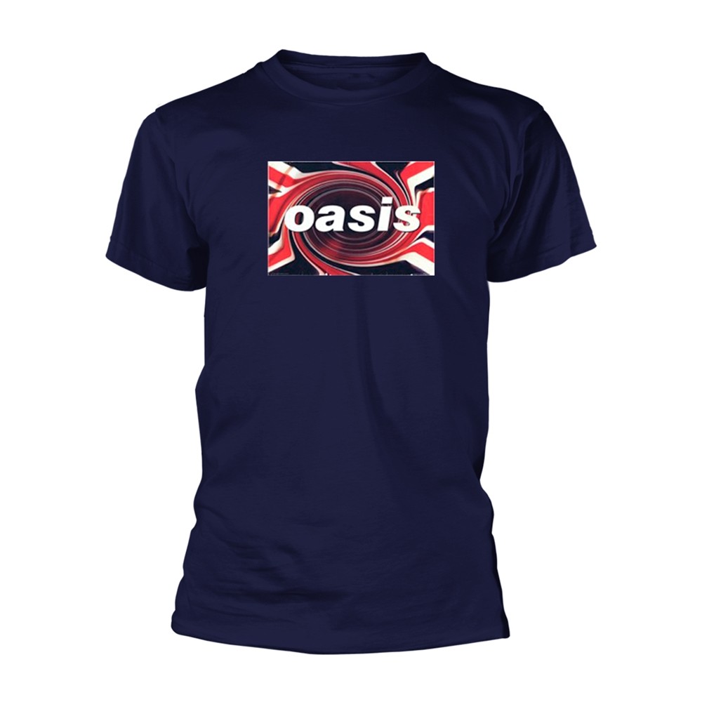 OASIS - UNION JACK BLUE T-Shirt Small