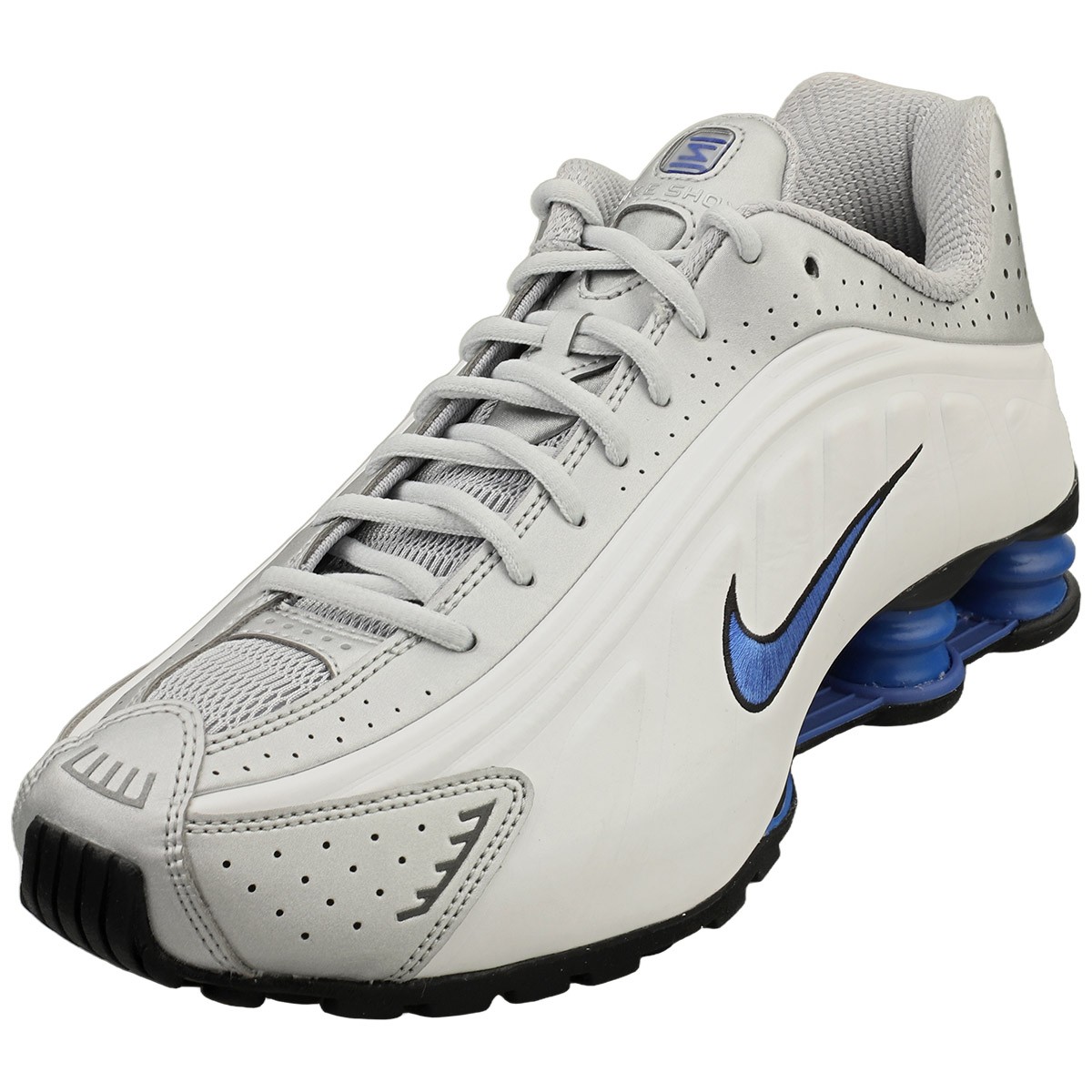 Nike Shox R4 Scarpe da Ginnastica Bianche Argento Uomo - 45 EU