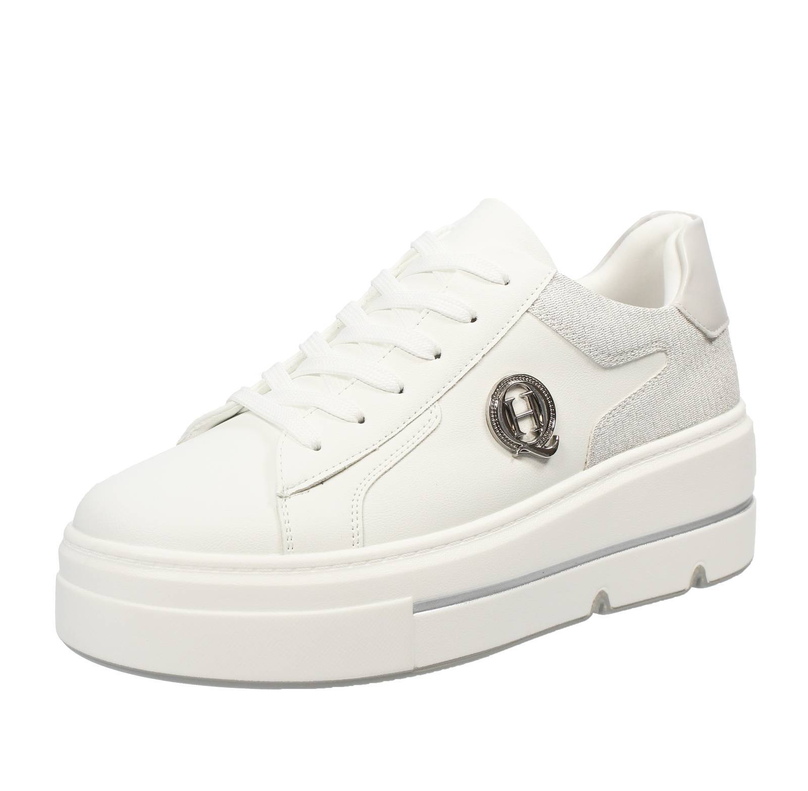 Queen Helena Sneakers Con Zeppa Bianco - Taglia 41 [26.3cm] Scarpe Donna Casual