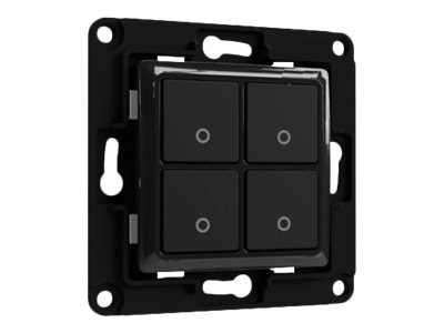 Shelly · Unterputz Zubehör·""Wall Switch 4""· Wandtaster· 4-fach· WS4 BLACK