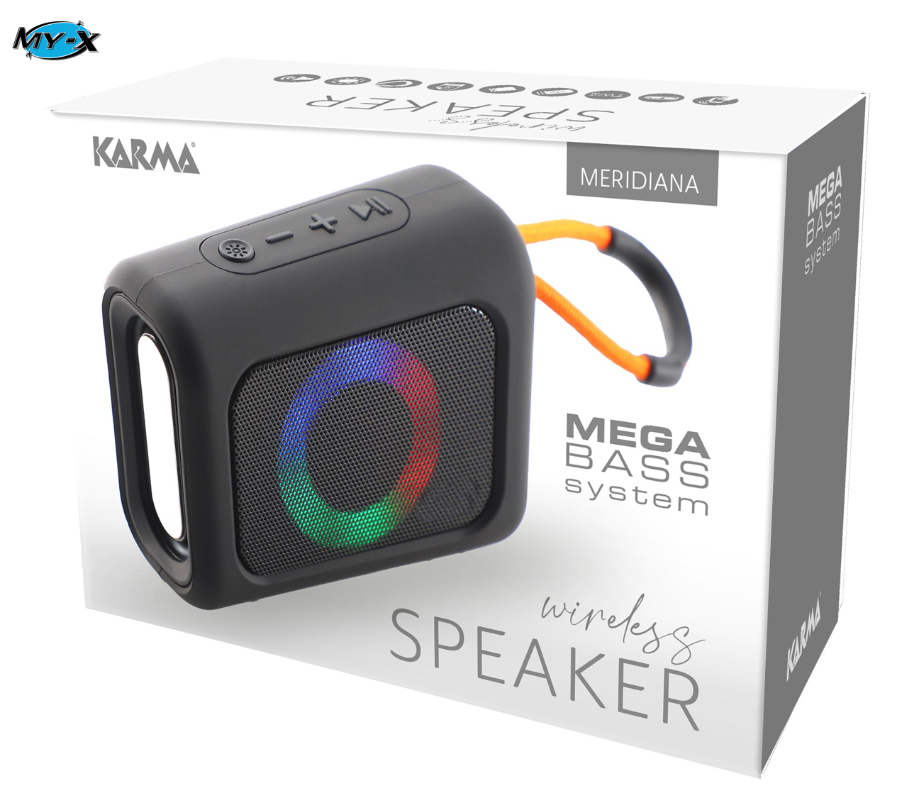 Mini Diffusore Ricaricabile Portatile Bluetooth 5.0 Mega Bass - Karma MERIDIANA