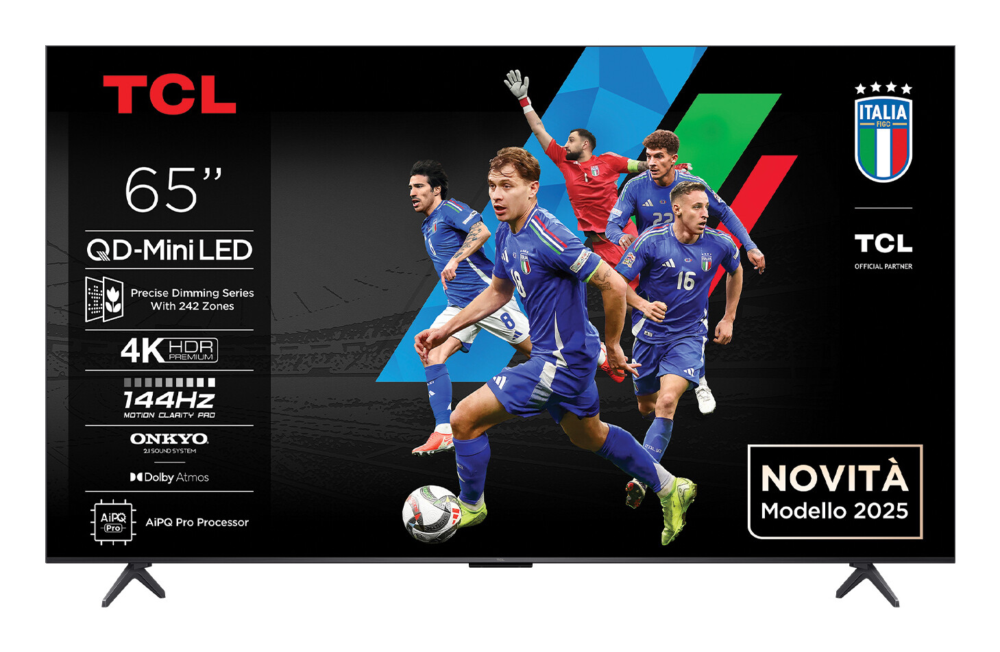 TCL Smart TV 65" 4K Ultra HD QD-Mini LED Google TV Classe F Metallico 65C69K