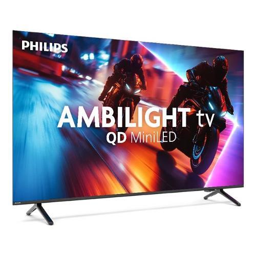 Philips Smart TV 55 Pollici 4K QD-Mini Led Titan OS Ambilight Nero 55MLED920