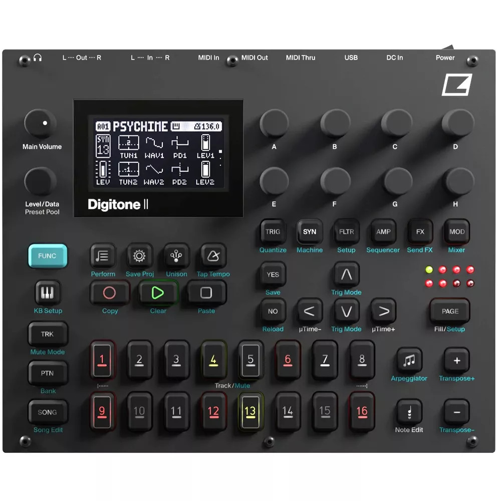 ELEKTRON DIGITONE II synth digitale polifonico 16 tracce sequencer 128 step fx