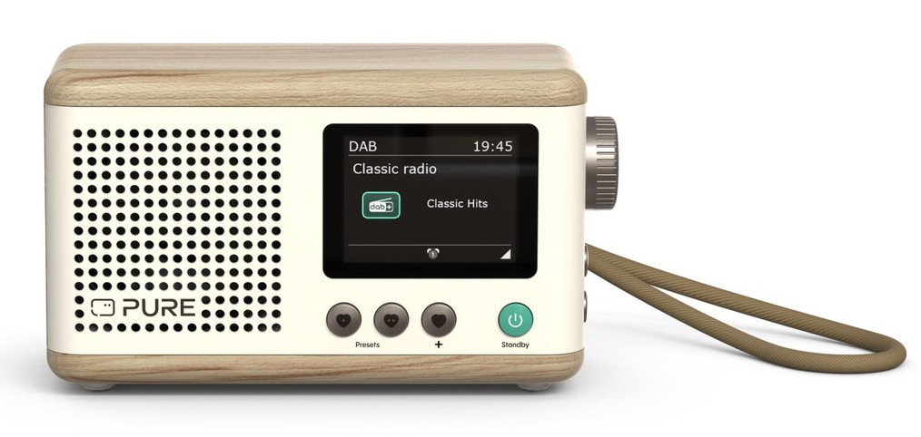 Pure DAB+ Radio Classic Mini Portatile Digitale Crema, Legno