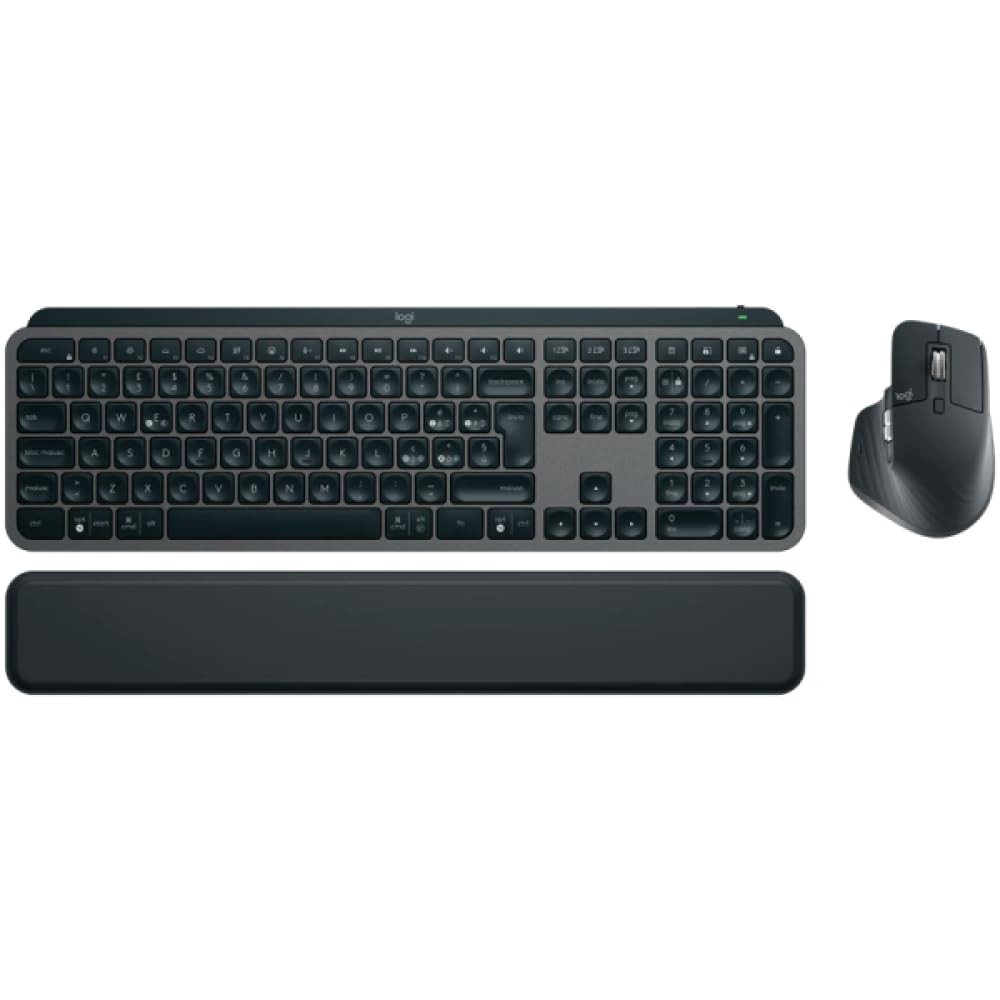 Logitech MX Keys S Combo: MX Master 3S, MX Keys S & MX Palm Rest - Grafiet, Pan