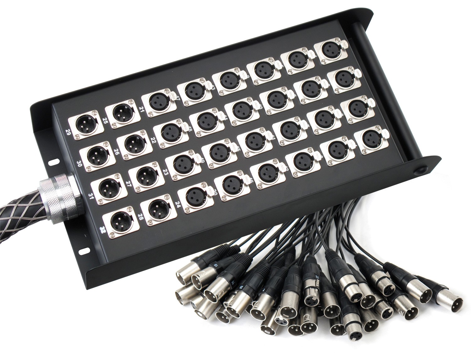 Stagebox Multicore 24/8 XLR Ciabatta da Palco Frusta Multicavo Stage Box 30m