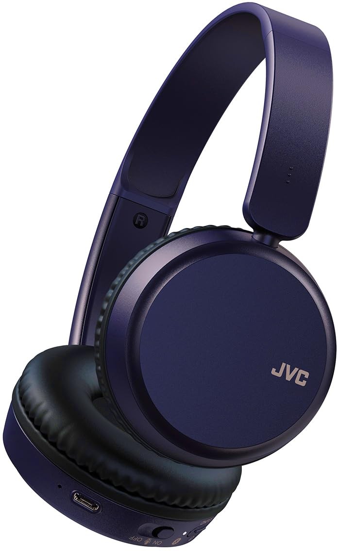 JVC Deep Bass Wireless Headphones, Bluetooth 5.2, Built-in EQ (Bass/Clear/Normal